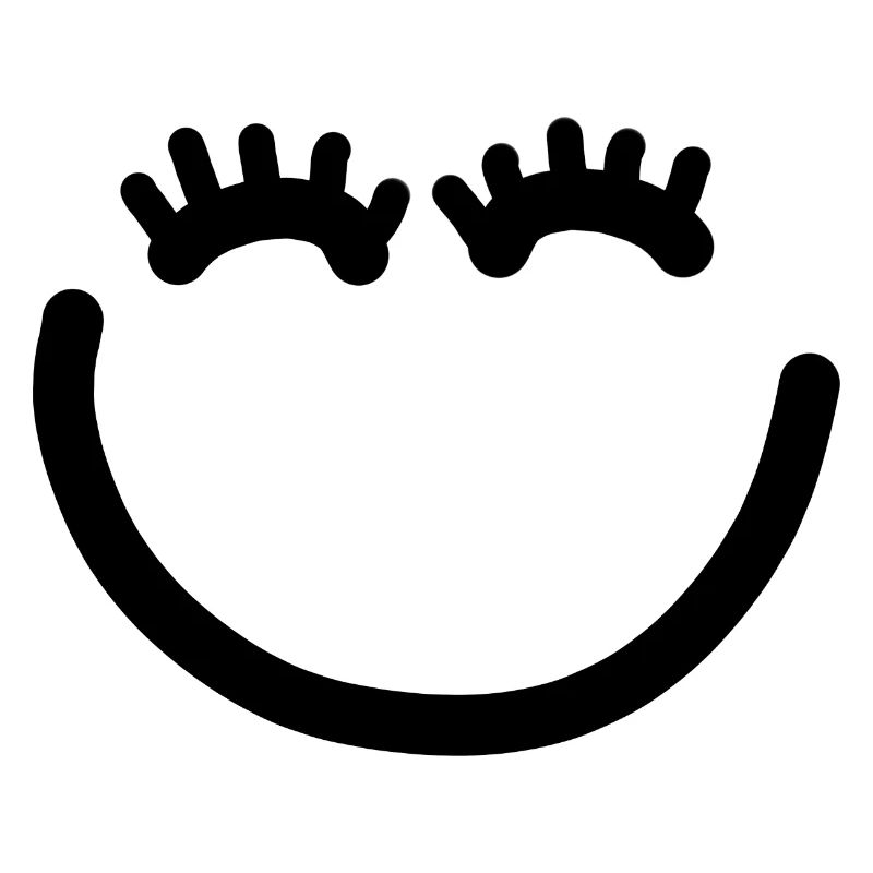 Visage heureux avec des cils