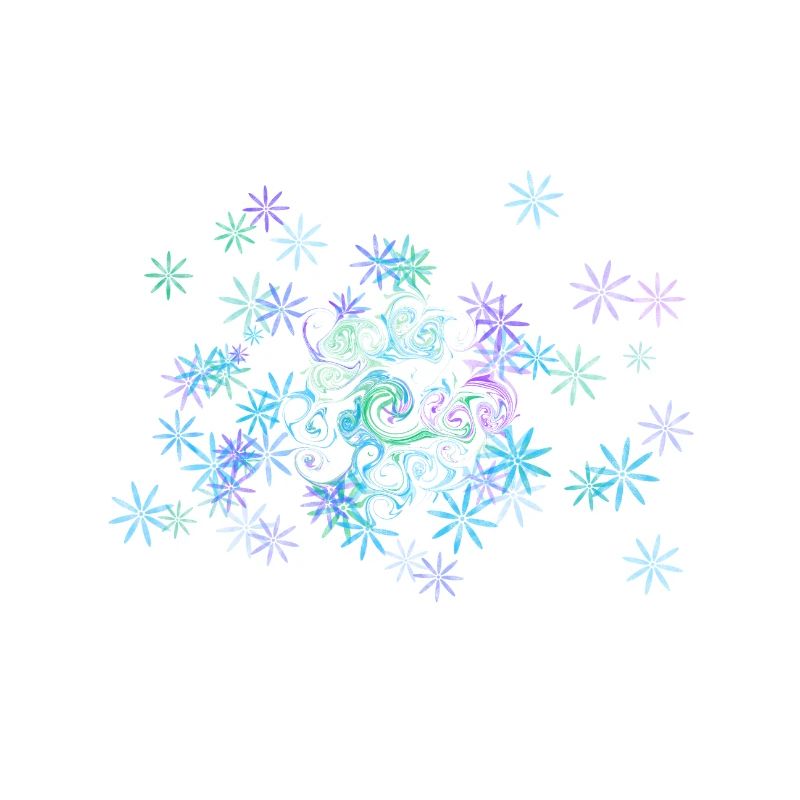 Blaue und violette Blumen
