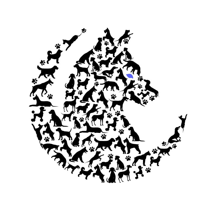 Loup composé de chiens