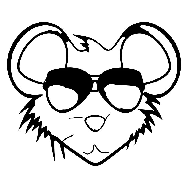 Maus mit Sonnenbrille Illustration Geschenk