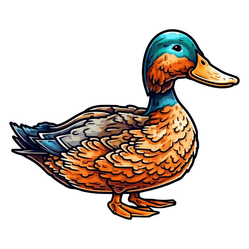 A very beautiful duck as a feathered poultry