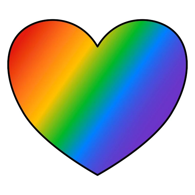 Rainbow heart pride flag