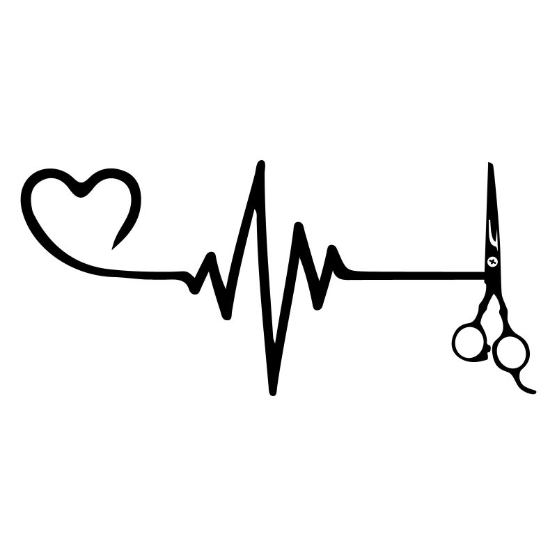 Scissors Barber Pulse Heart Love