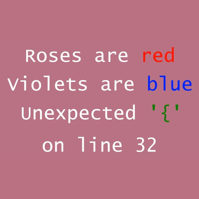 Unexpected on line | Programmierer Informatiker