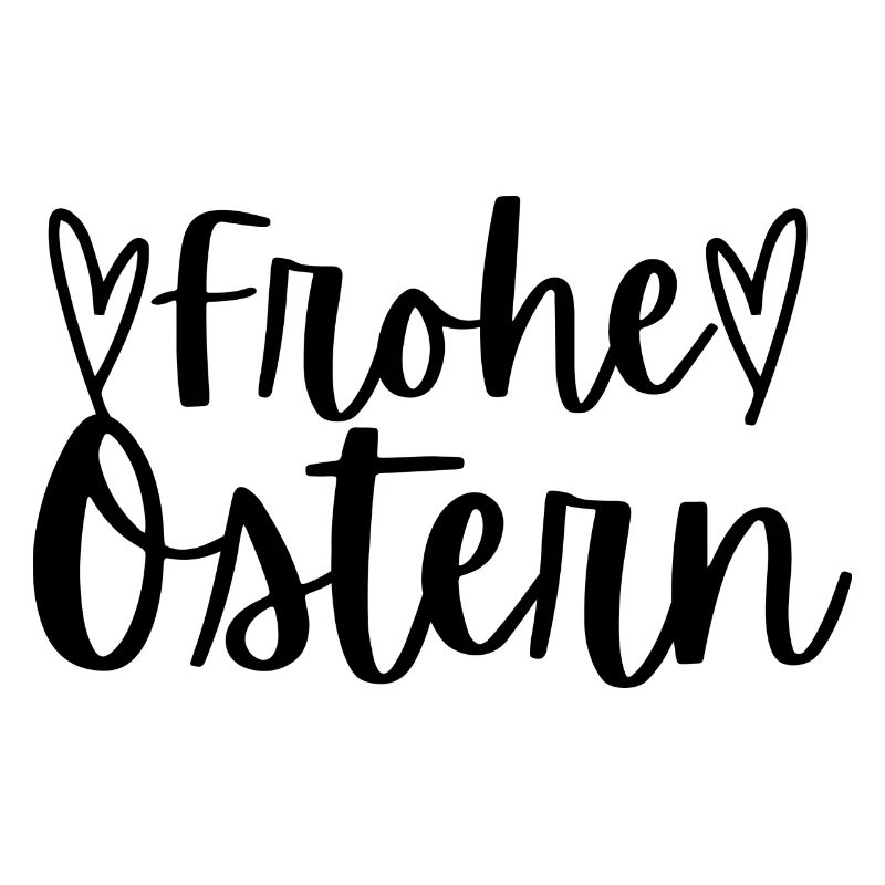 Frohe Ostern, Ostergruß mit Herzchen, Osterdesign