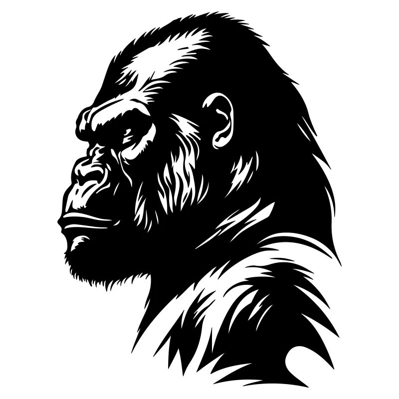 Silhouette de symbole de gorille