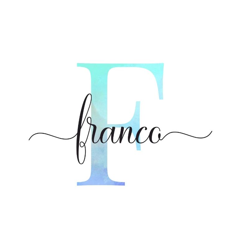E| Monogram | Name | Fabio| Watercolor