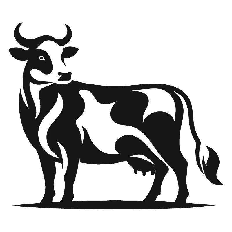 Motif élégant de bovins Holstein pour les fans de vaches