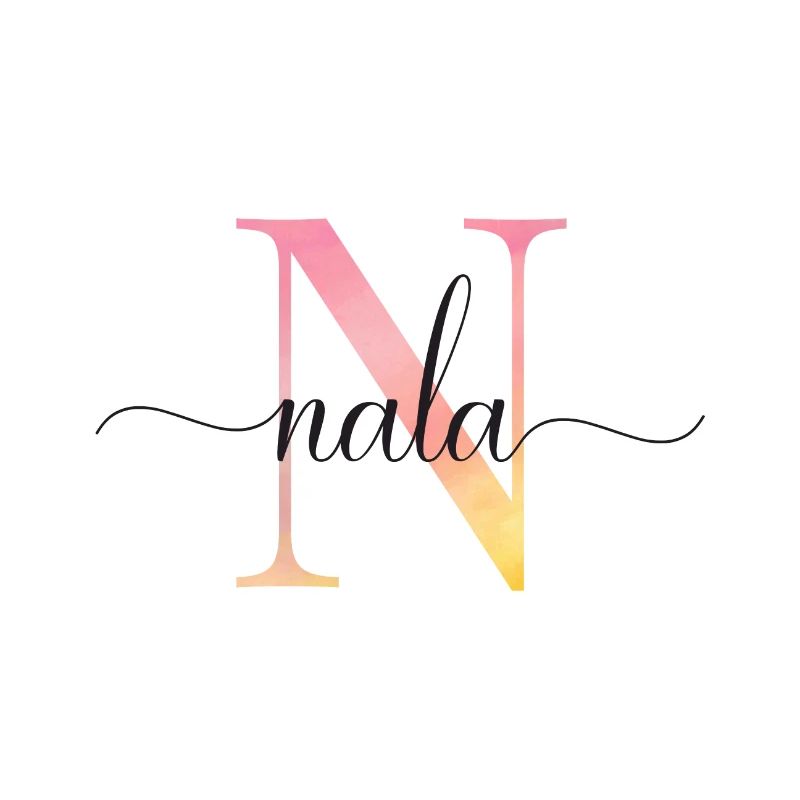 N | Monogramme | Nom | Nala |Aquarelle