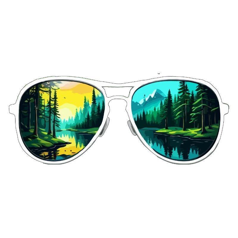 Sunglasses / Reflection / Forest / Reflection