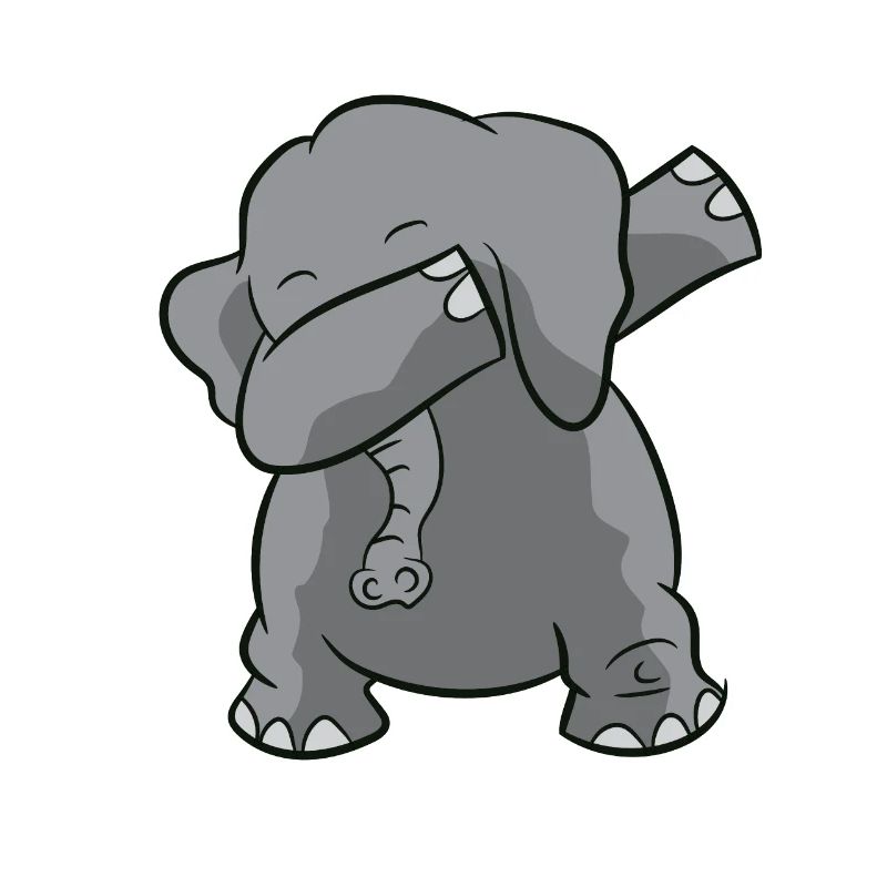 Cute Dabbing Elephant Funny Dabbing Elephant
