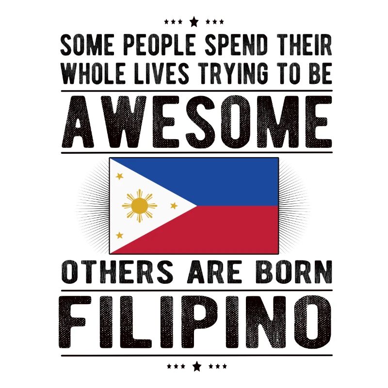 Fier Philippin né aux Philippines drapeau