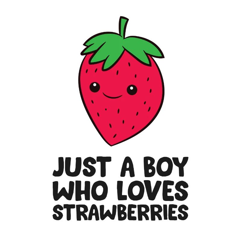 Nur ein Junge, der Erdbeeren liebt