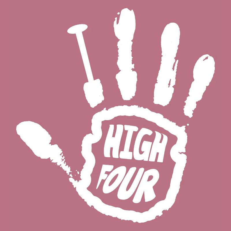 Funny High Four Finger Amputee Missing Finger
