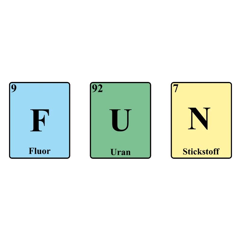 Fun Periodensystem Elemente PSE
