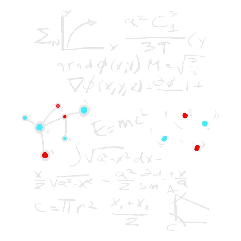 Physik Mathe Formel mit Atome und Moleküle