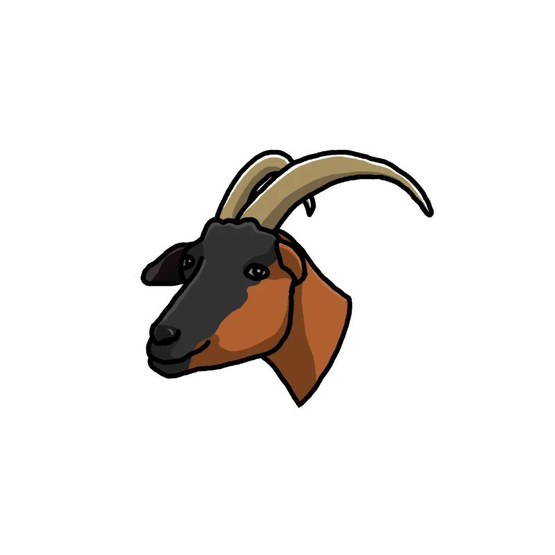 Goat, goat, head, drawing, gift idea