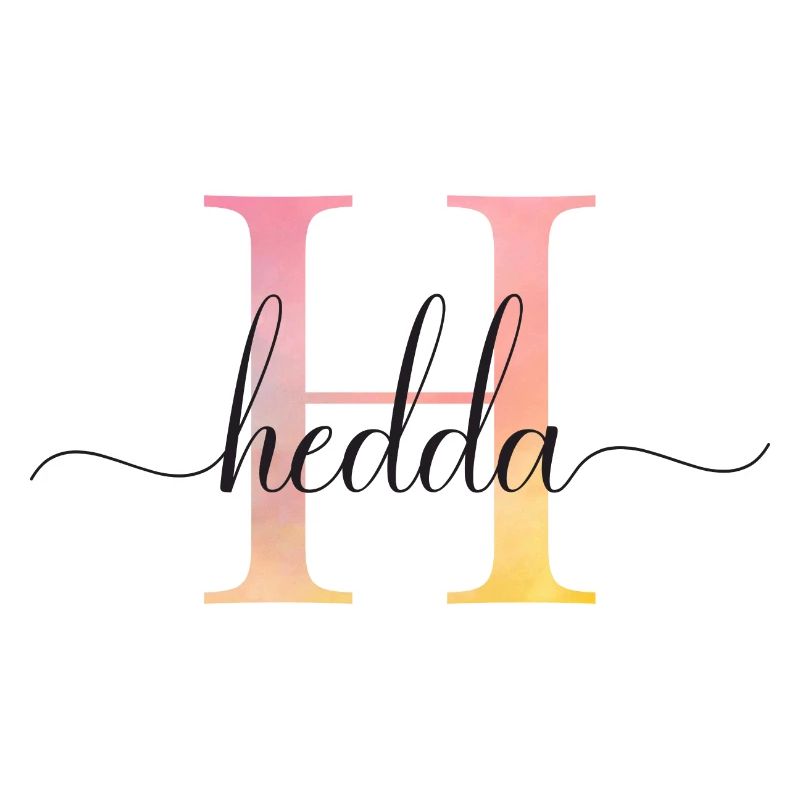H | Monogramm | Name | Hedda |Watercolor