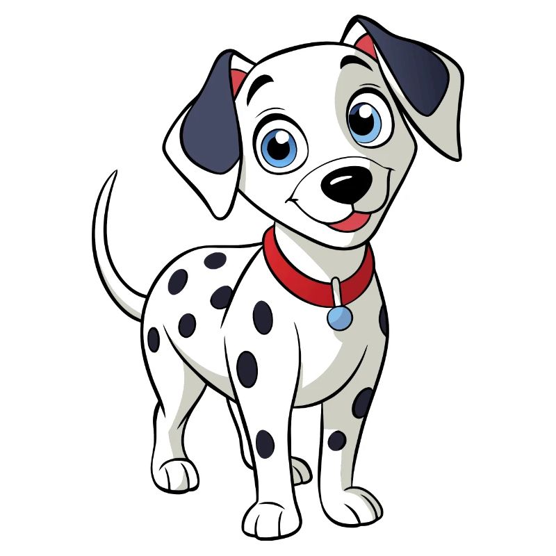 Curious Dalmatian Tilted Head Design