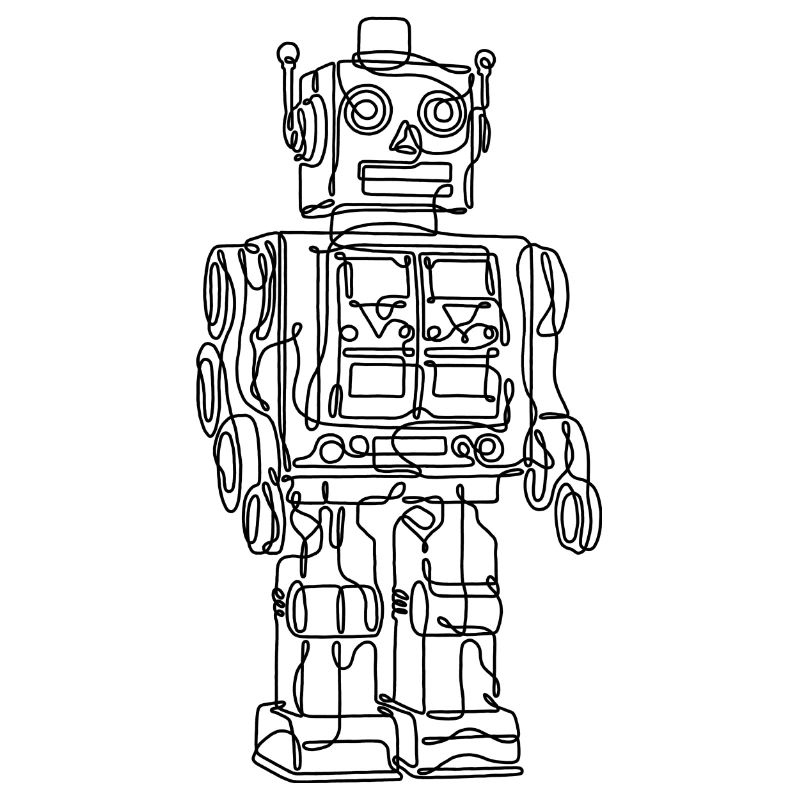 Robot Line Art Gift