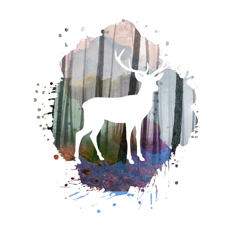 nature,nature,deer,trees,mountains,landscape,forest