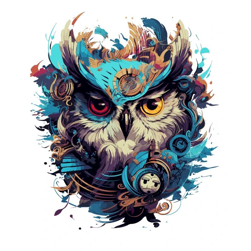 Coole Steampunk Eule