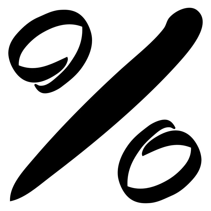Prozent Symbol. % Zeichen. Handgezeichnet.