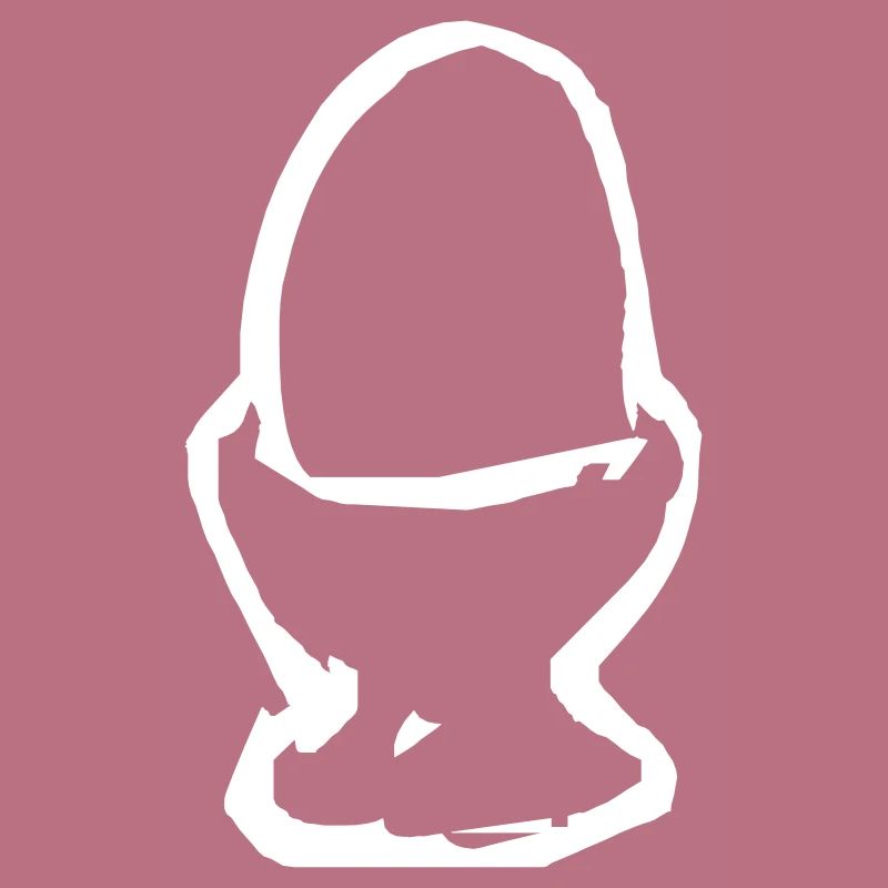 Boiled egg in a cup