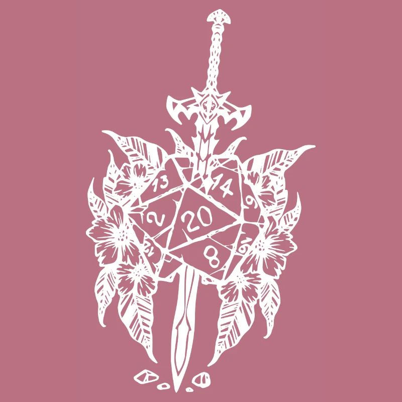 D20 rpg game épée fleur