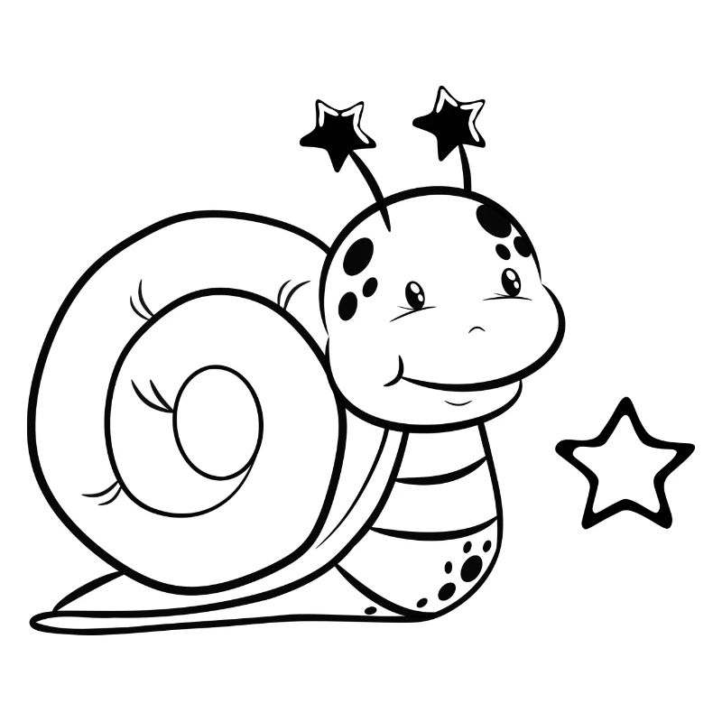 Schnecke mit Stern