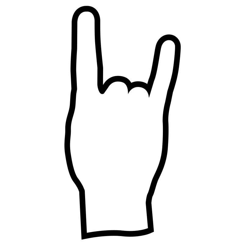 Rock and roll hand de