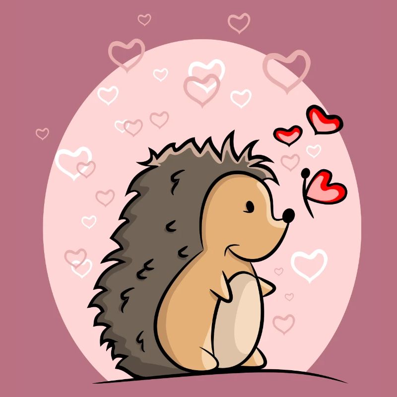 Igel mit Herzen