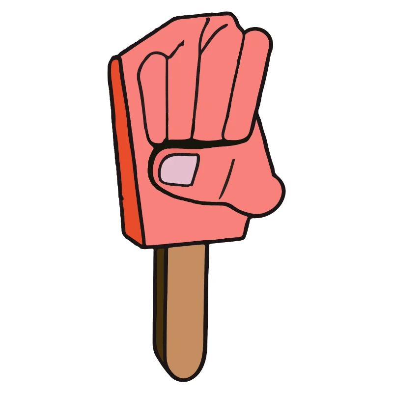 Fist symbol as popsicles