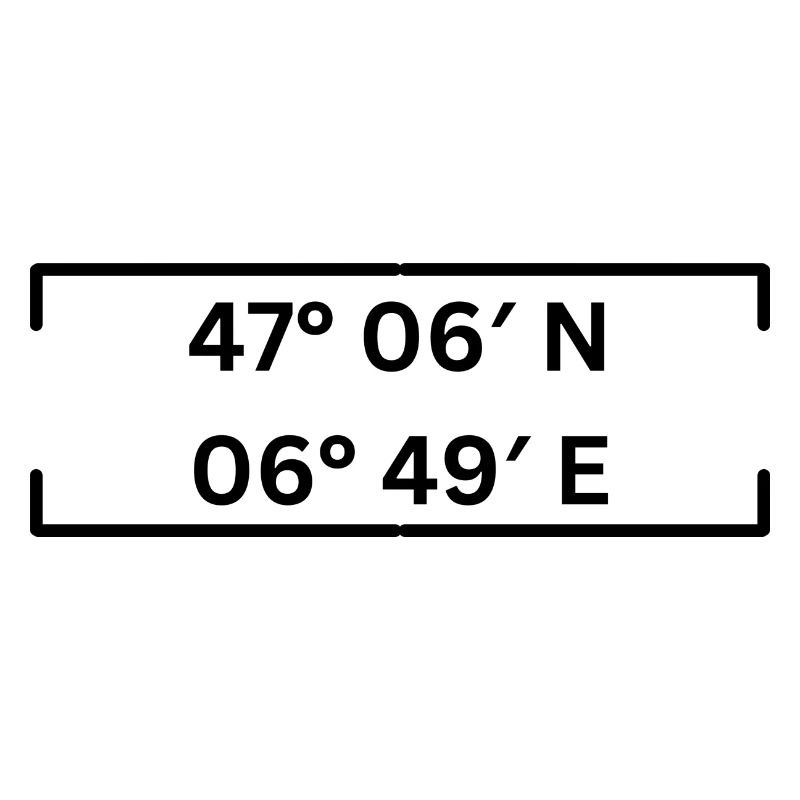 Coordinates La Chaux-de-Fonds Minimalist
