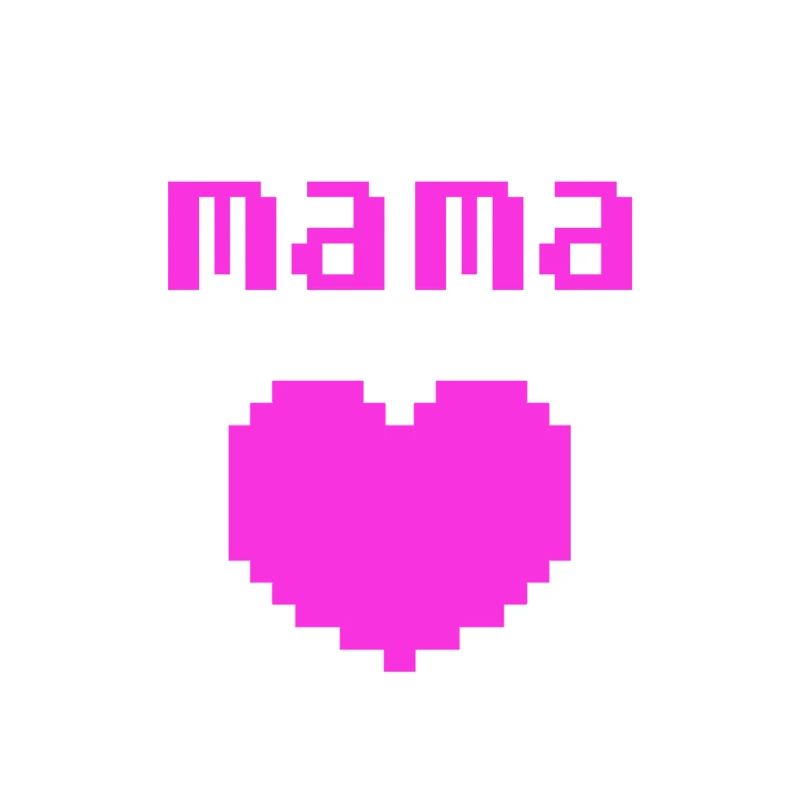 Mama Herz Pixel Geschenk für Mutter zu Muttertag