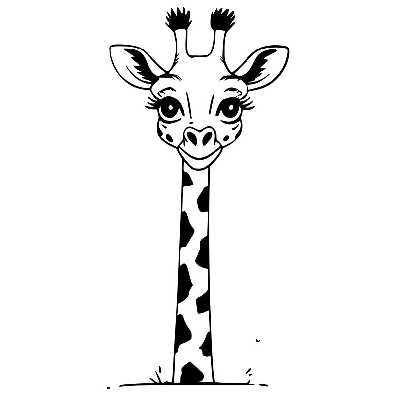 Süße Comic Giraffe als Vektorgrafik