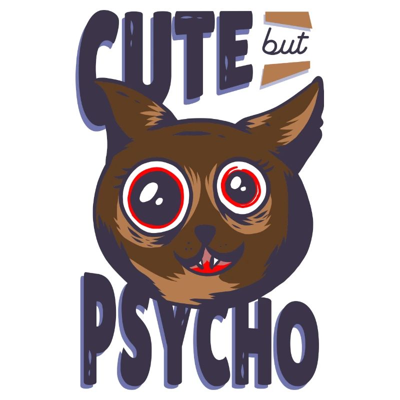 Mignon mais psycho - visage de chat mignon perturbé