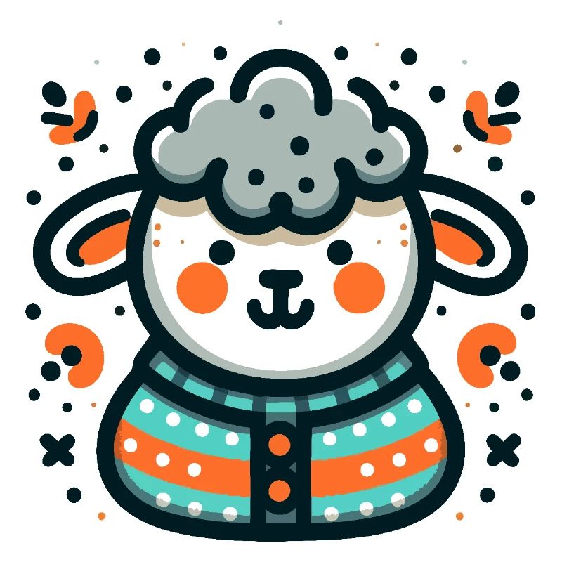 Mouton mignon dans un pull