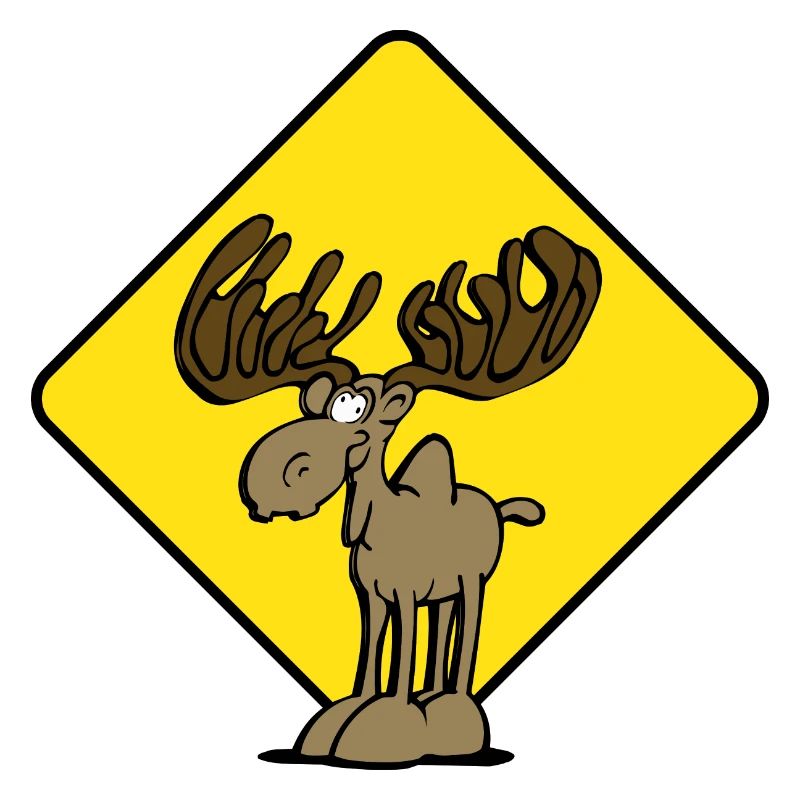 Caution Moose Moose