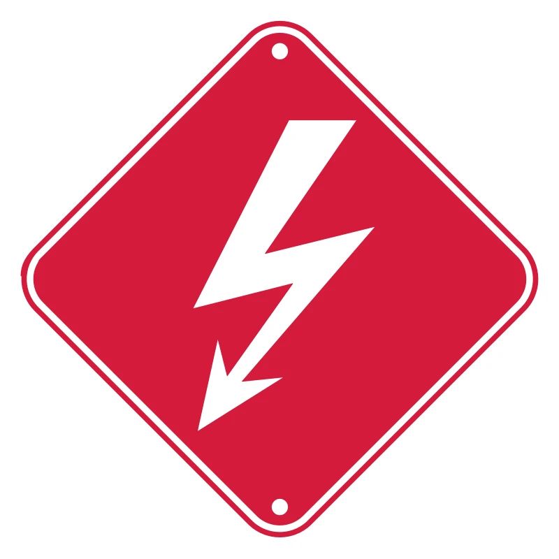rot clipart schild hinweis elektrisch blitz strom