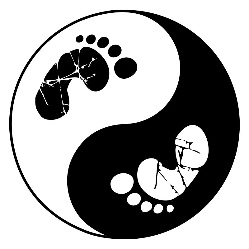 Empreinte de pieds yin