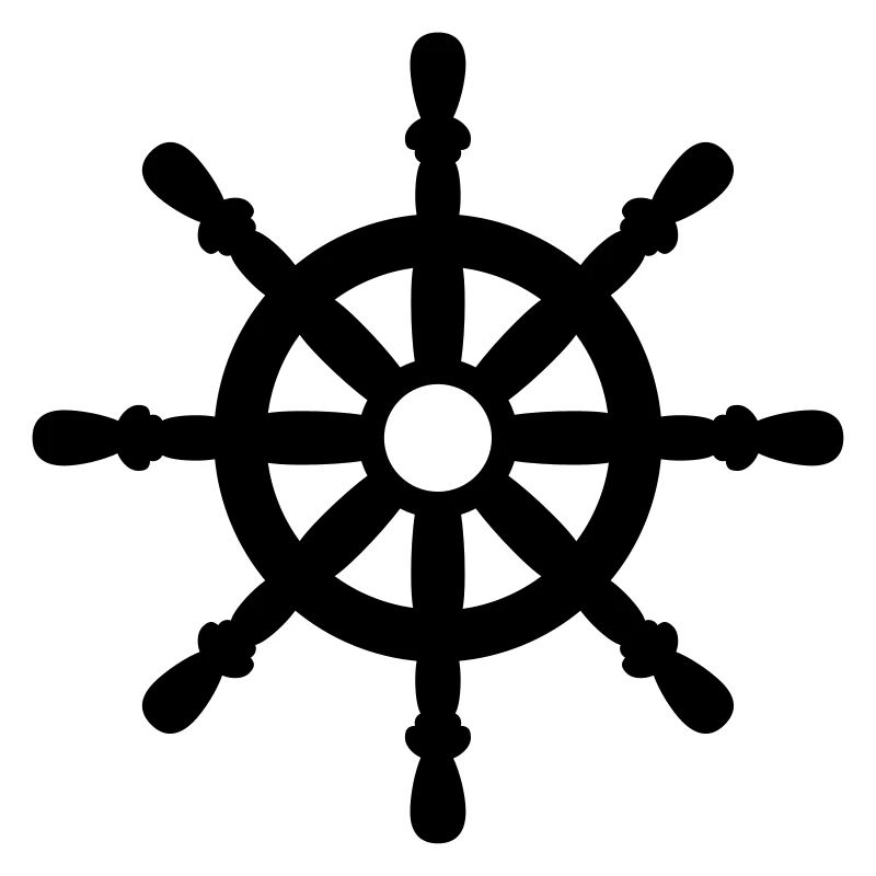Symbole nautique vecteur bateau roue de commande Conception