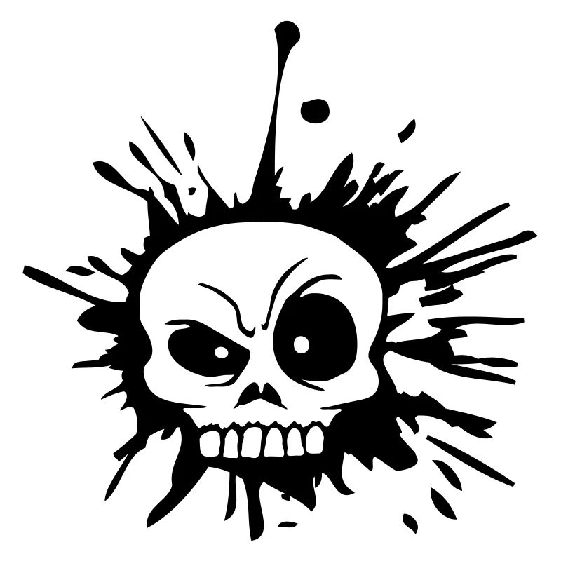 Drops Skeptical Facial Expression Skull