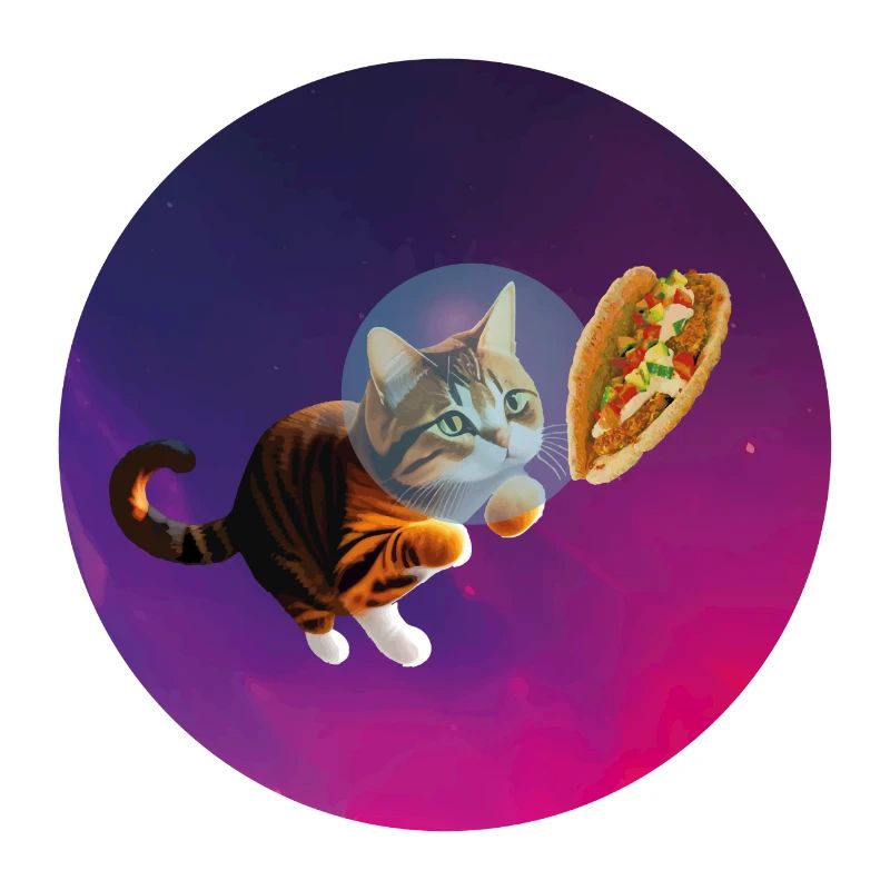 Drôle mignon chat coquin Bengale Main Coon Space
