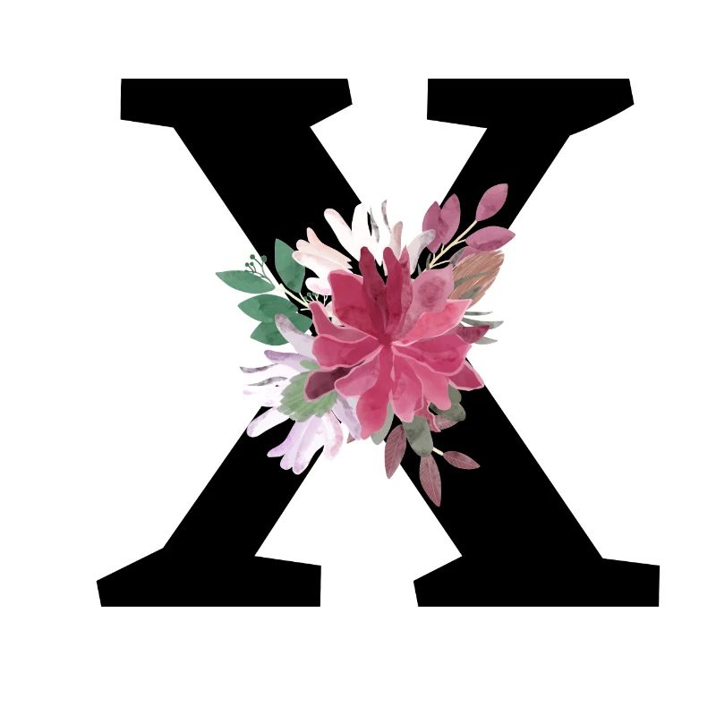 Buchstabe x Blumen