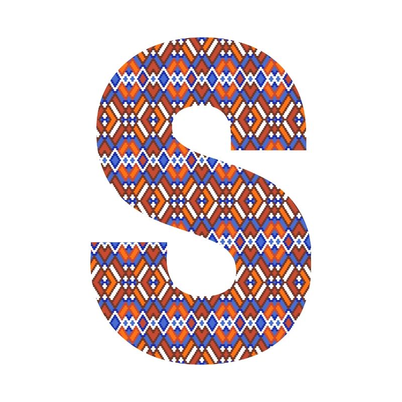 Monogramm Buchstabe S - geometrisches Muster