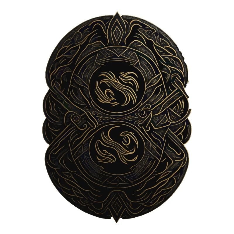 Mayan Black and Gold Monogram