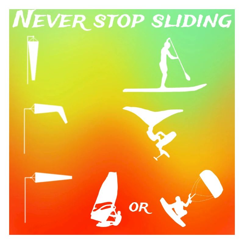 Never stop sliding Wind Wing kite paddle couleur
