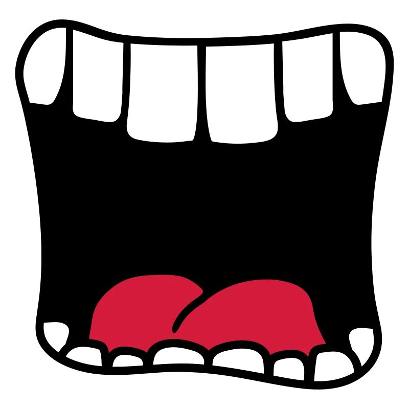 bouche hurlant grosse bouche bruellen dessin animé comique