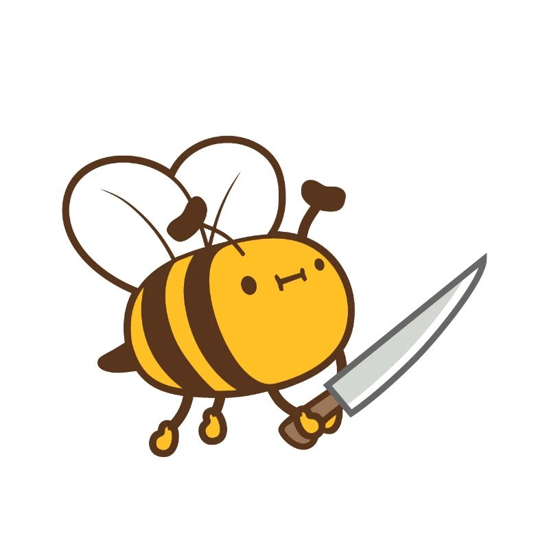 Rettet die Bienen oder sonst Messer Lustig Niedliche Biene Imker